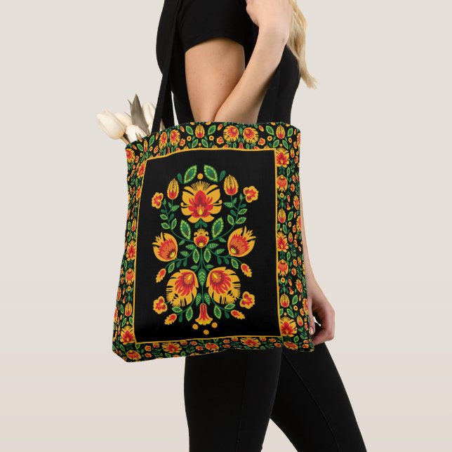 Tote Bag 💛 🧡 ❤️ Polish superbe Folk Wycinanki (De près)