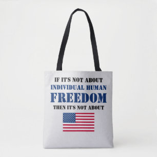 Tote Bag Politique de la liberté (gris) Fourre-tout