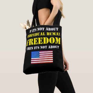 Tote Bag Politique de liberté (noir) Fourre-tout