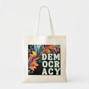 Tote Bag Politique rétro colorée et funky de déclaration de