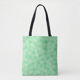 Tote Bag Polka point vert tons rétro années 60