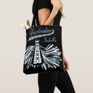 Tote Bag Pom-pom girl de Parties scintillant Turquoise bleu