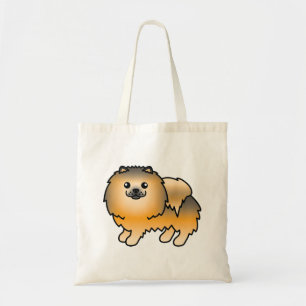 Tote Bag Pomeranian Sable Orange Chien de Dessin Animé Mign