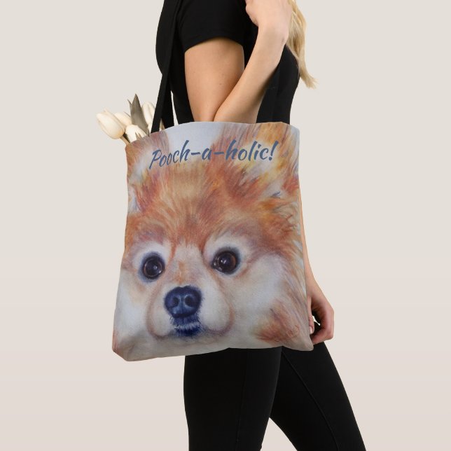 TOTE BAG POMERANIEN EN OR CUTE (De près)