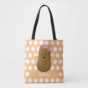 Tote Bag Pomme de terre de fille personnalisée
