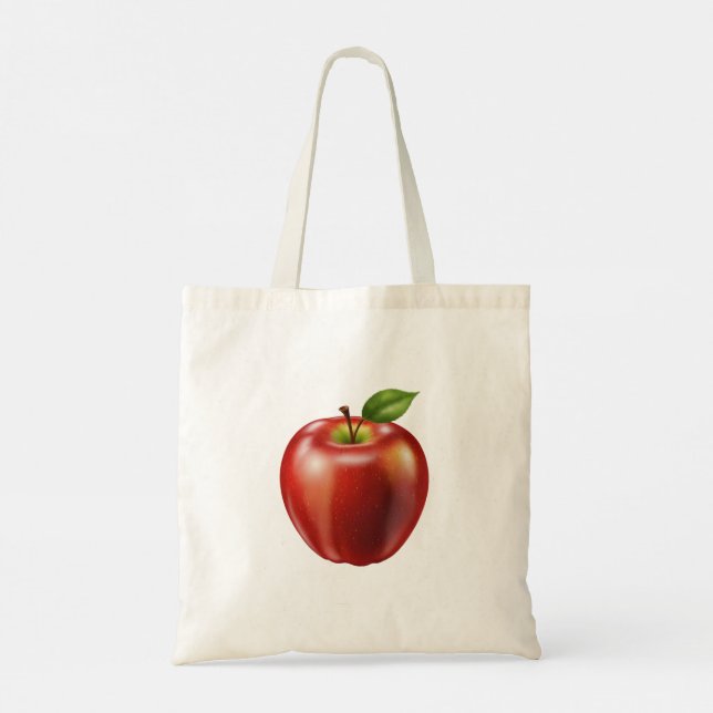 Tote Bag Pomme rouge fraîche (Dos)