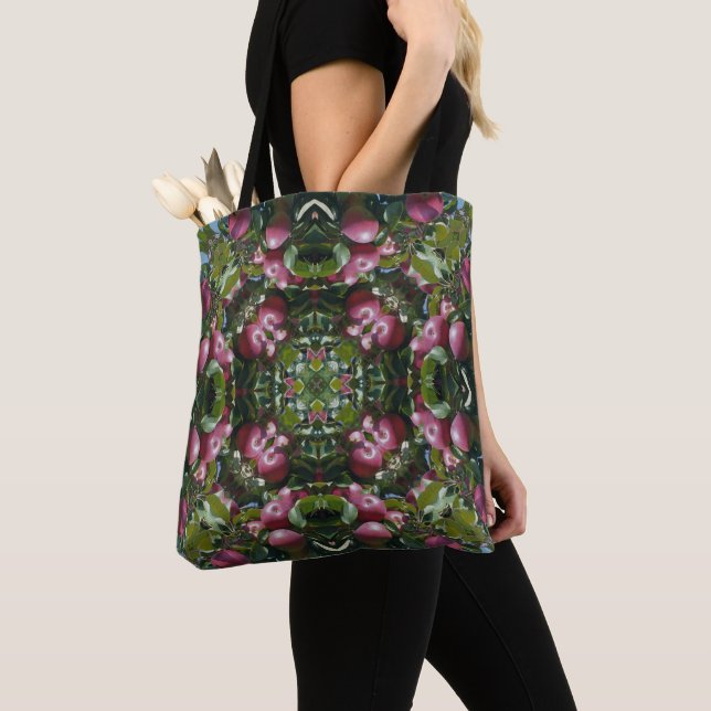 Tote Bag Pommes Rouges Sur L'Arbre Nature Abstrait (De près)