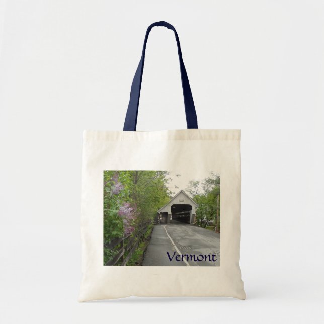Tote Bag Pont couvert de Woodstock, Vermont (Devant)