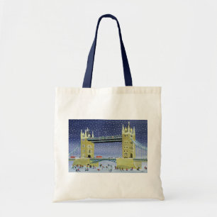 Tote Bag Pont de tour : Patinage sur la glace mince