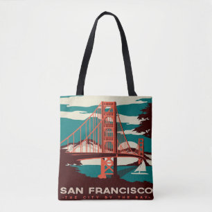 Tote Bag Pont d'or de style Vintage San Francisco 