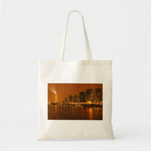 Tote Bag Pont Mirabeau Paris France Night Skyline Panorama