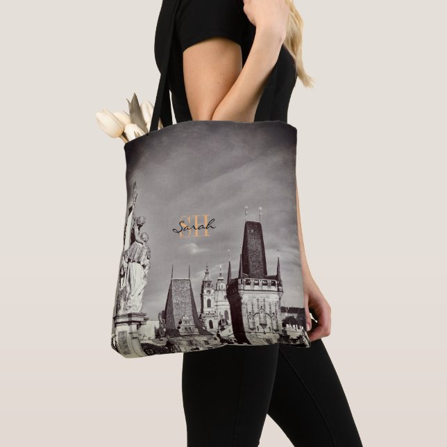Tote Bag Pont Prague & Charles, Christ, Château / Czechia (De près)