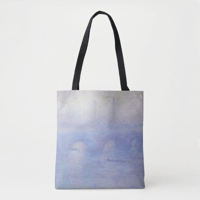 Tote Bag Pont Waterloo, effet Mist par Claude Monet (Devant)