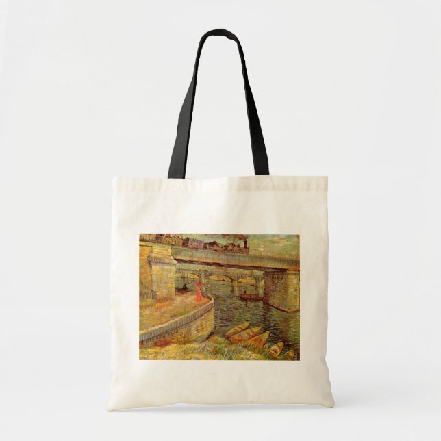 Tote Bag Ponts sur la Seine, Asnières par Vincent van Gogh (Devant)