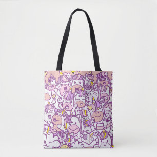 Tote Bag Pony Unicorn mignon : Collection de Doodles magiqu
