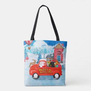 Tote Bag Poodé Chien Livraison de Noël Camion Neige