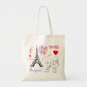 Tote Bag Poodle à Paris