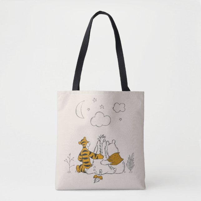 Tote Bag Pooh, Eeyore et Tigger| Regarder le ciel (Devant)