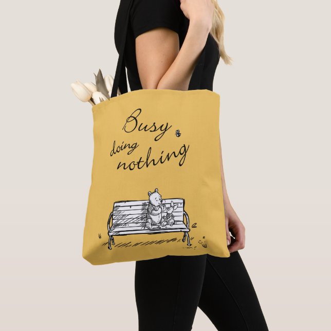 Tote Bag Pooh et Piglet| Occupé Ne rien faire (De près)
