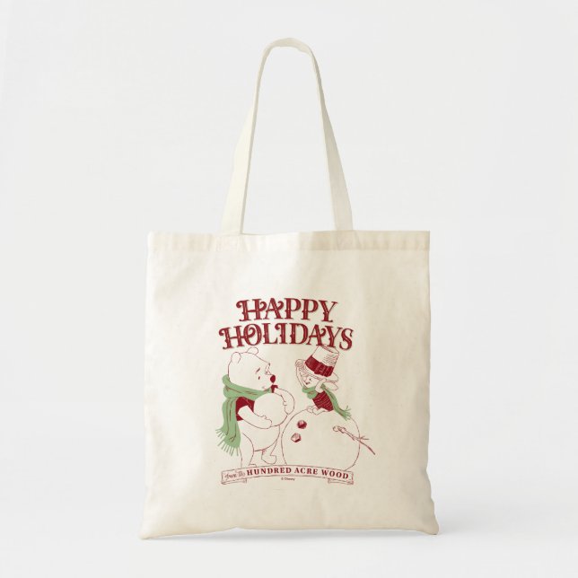 Tote Bag Pooh & Piglet | Joyeuses fêtes (Devant)