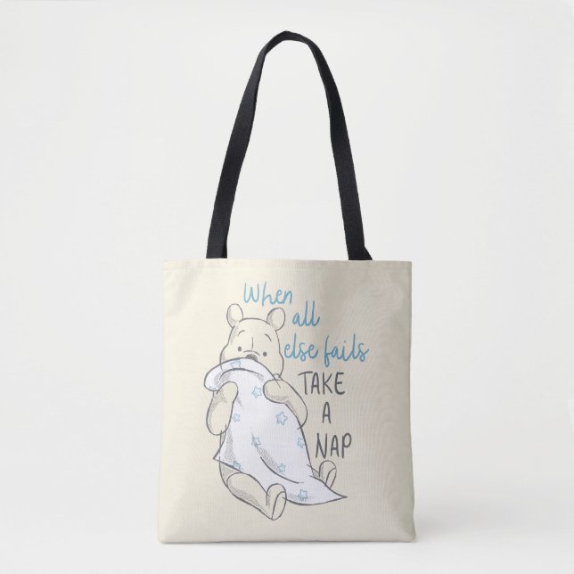 Tote Bag Pooh | Prendre un devis pour la sieste (Devant)