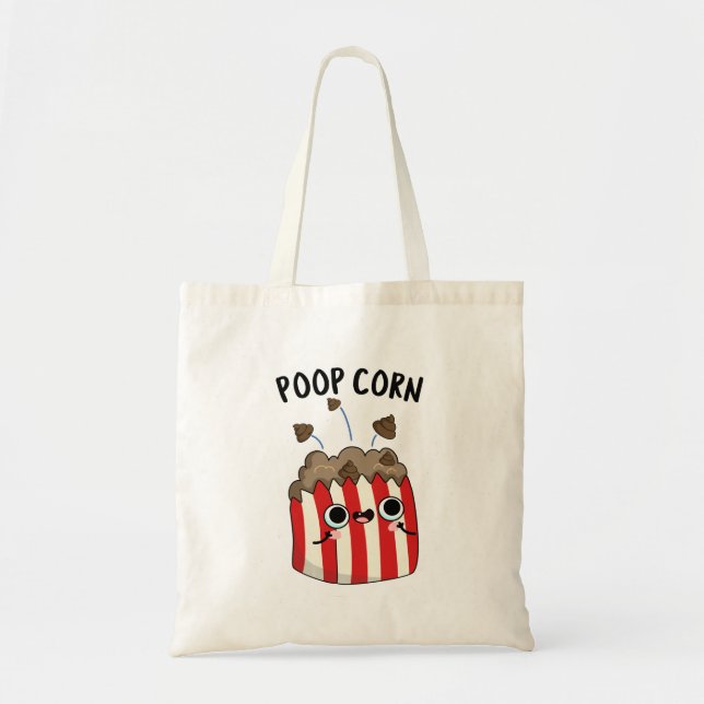 Tote Bag Poop Corn Funny Pop Corn Pun (Devant)