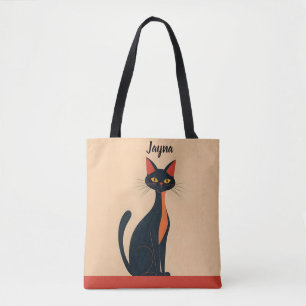 Tote Bag Pop Art Black Cat