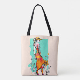 Tote Bag Pop Art Botanical Dream Tote 🌈🌼