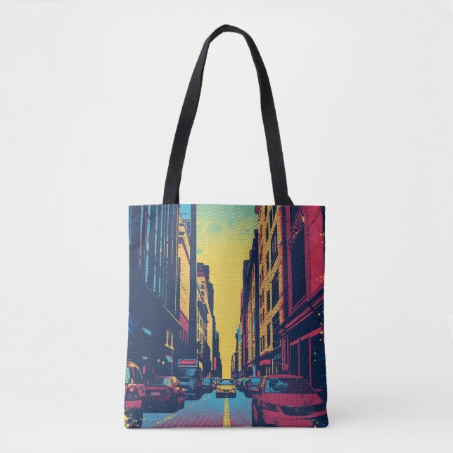Tote Bag Pop Art City Vibes Tote (Devant)