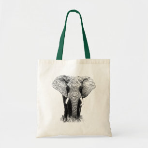 Tote Bag Pop Art Elephant Retro