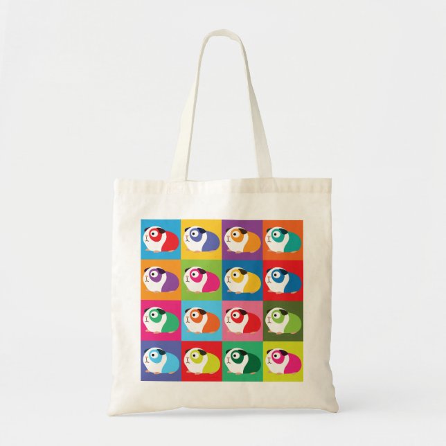 Tote Bag Pop Art Guinea Pigs (Devant)