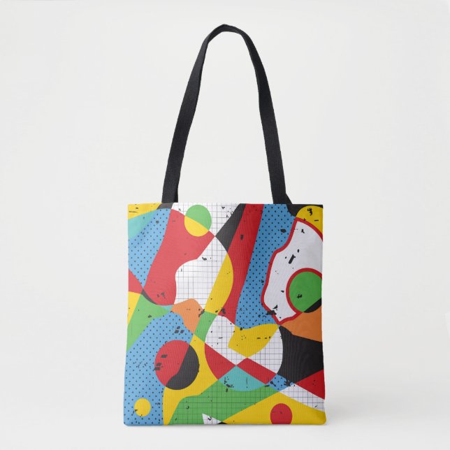 Tote Bag Pop Art, Minimalisme Vibrant. (Devant)