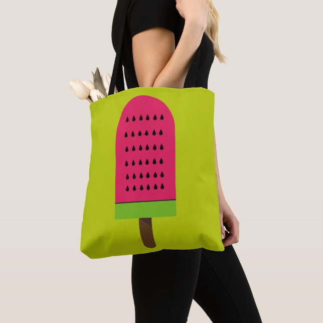 Tote Bag Pop art popsicle fruity watermelon (De près)