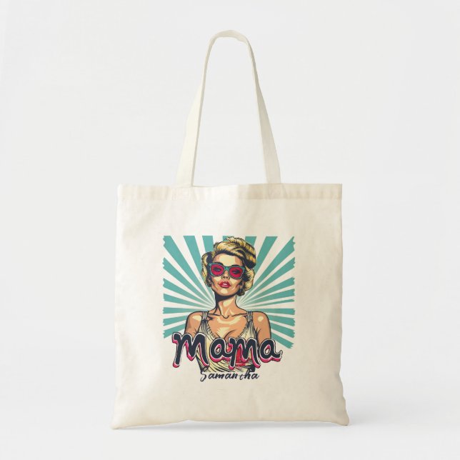 Tote Bag Pop Art Retro Personnalisé (7) (Devant)