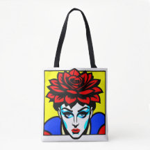 Pop art style comique mignonne femme et fleur