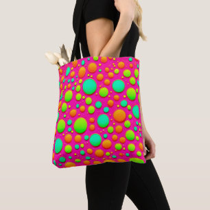 Tote Bag Pop de bulle dynamique de la conception de couleur
