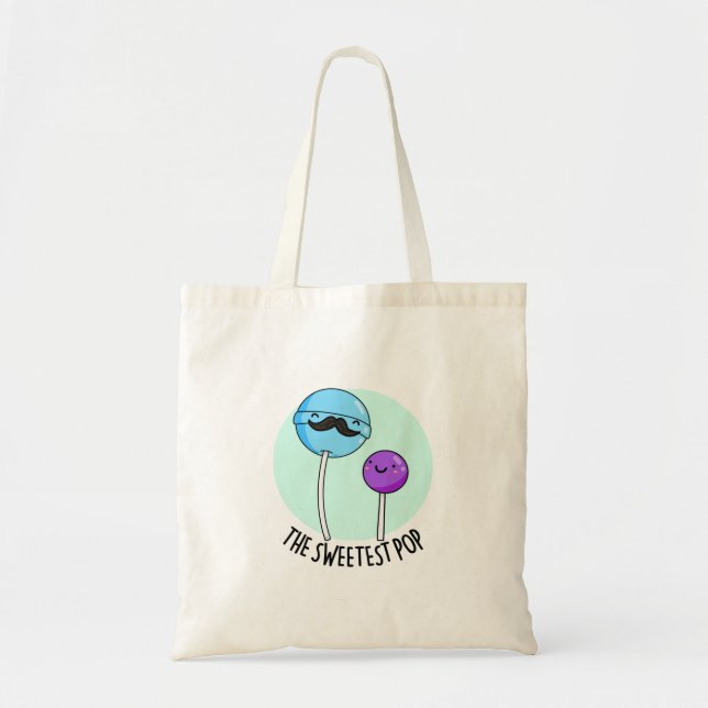 Tote Bag Pop le plus doux amusant Lollipop Pun (Devant)