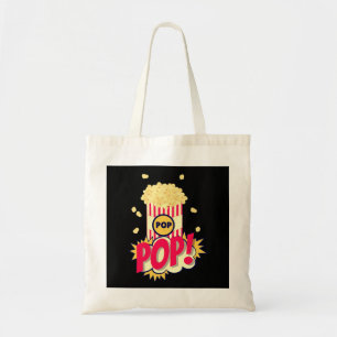 Tote Bag Popcorn Vintage Retro Funny