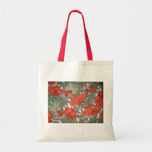 Tote Bag Poppies Art Nouveau