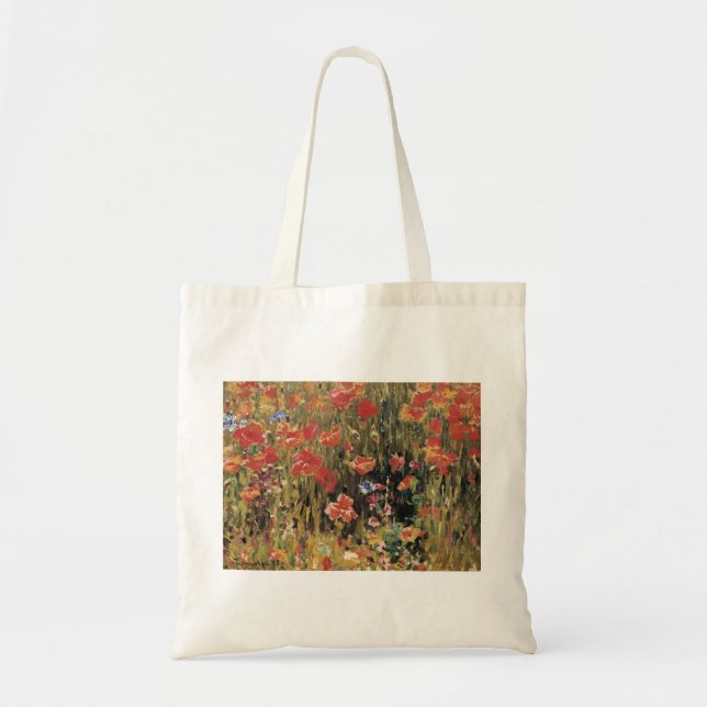 Tote Bag Poppies de Robert Vonnoh, Impressionnisme Vintage (Devant)