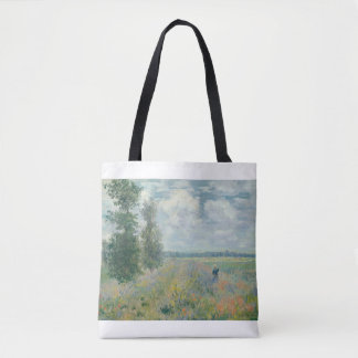 Tote Bag Poppy Fields near Argenteuil by Claude Monet