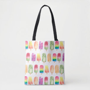 Tote Bag Popsicles d'aquarelle