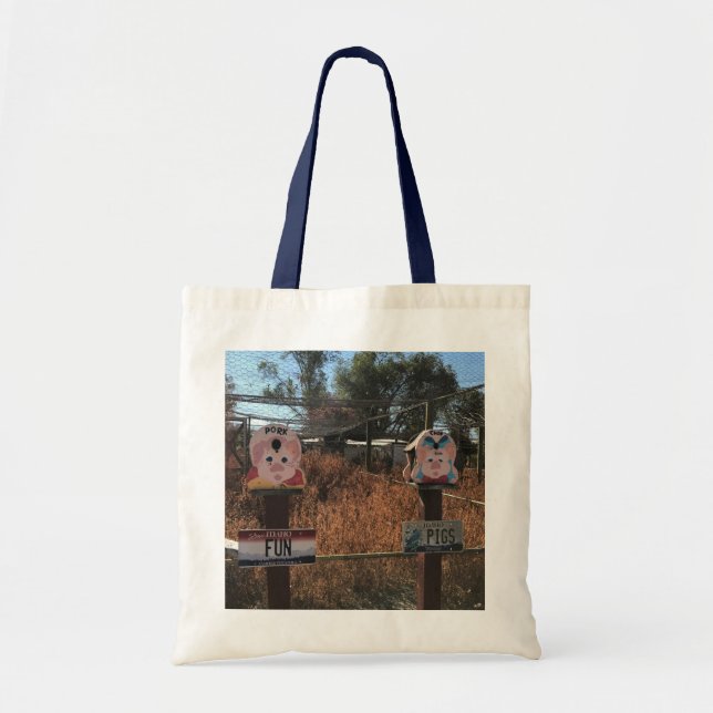 Tote Bag Porc Chop, Fun Pigs, Idaho Drôle Signes (Devant)