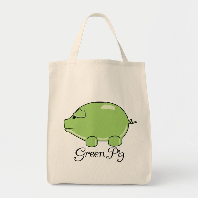 Tote Bag Porc vert Fourre-tout organique (Devant)