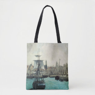 Tote Bag Port de Calais par Manet, Impressionisme d'Art Vin