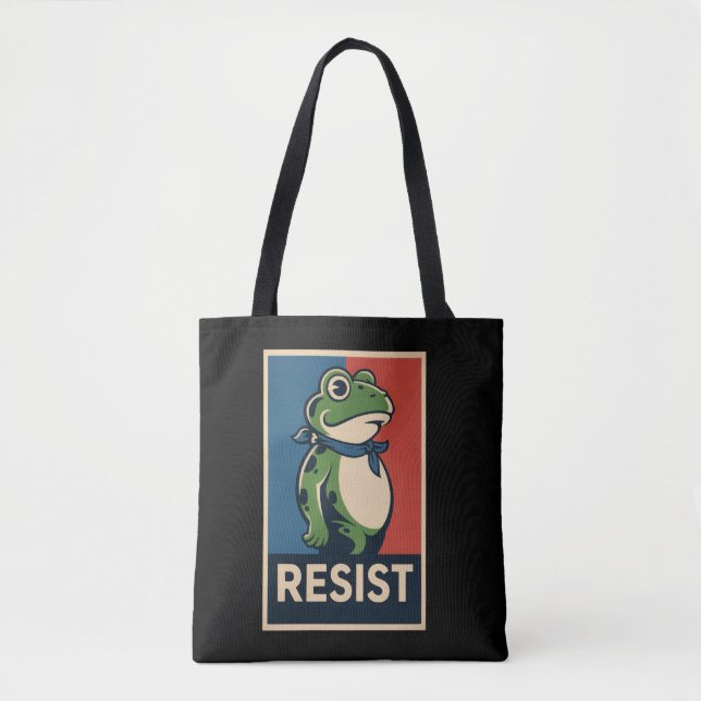 Tote Bag Portland Frog Protest Anti Ice Resistance I Stand  (Devant)