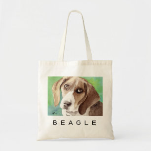 Tote Bag portrait Beagle aquarelle