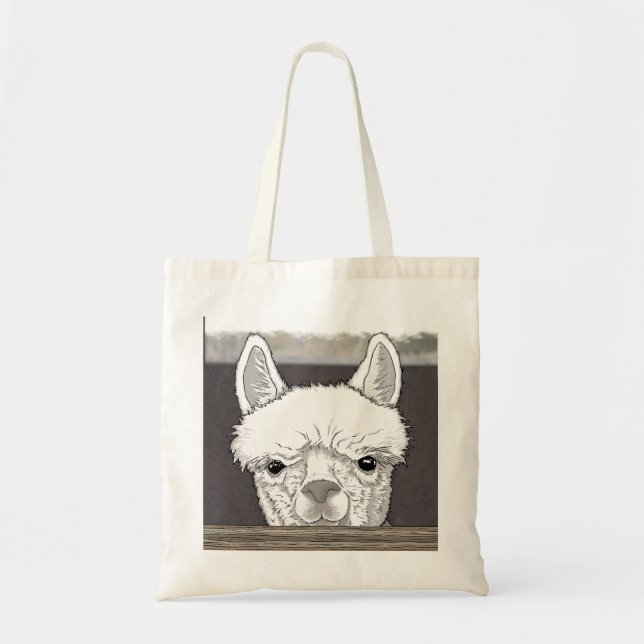 Tote Bag Portrait d'Alpaca (Devant)