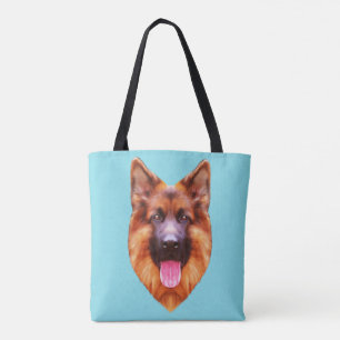 Tote Bag Portrait de chien berger allemand