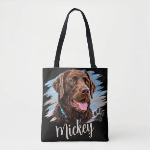 Tote Bag Portrait de chien personnalisé